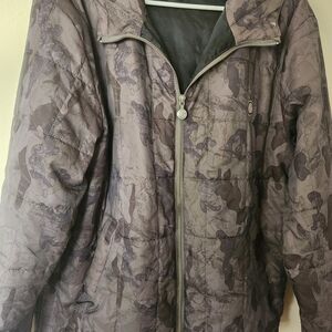 Pretty Green Army Camoflage Black and Gray Puffer Jacket Hoodie